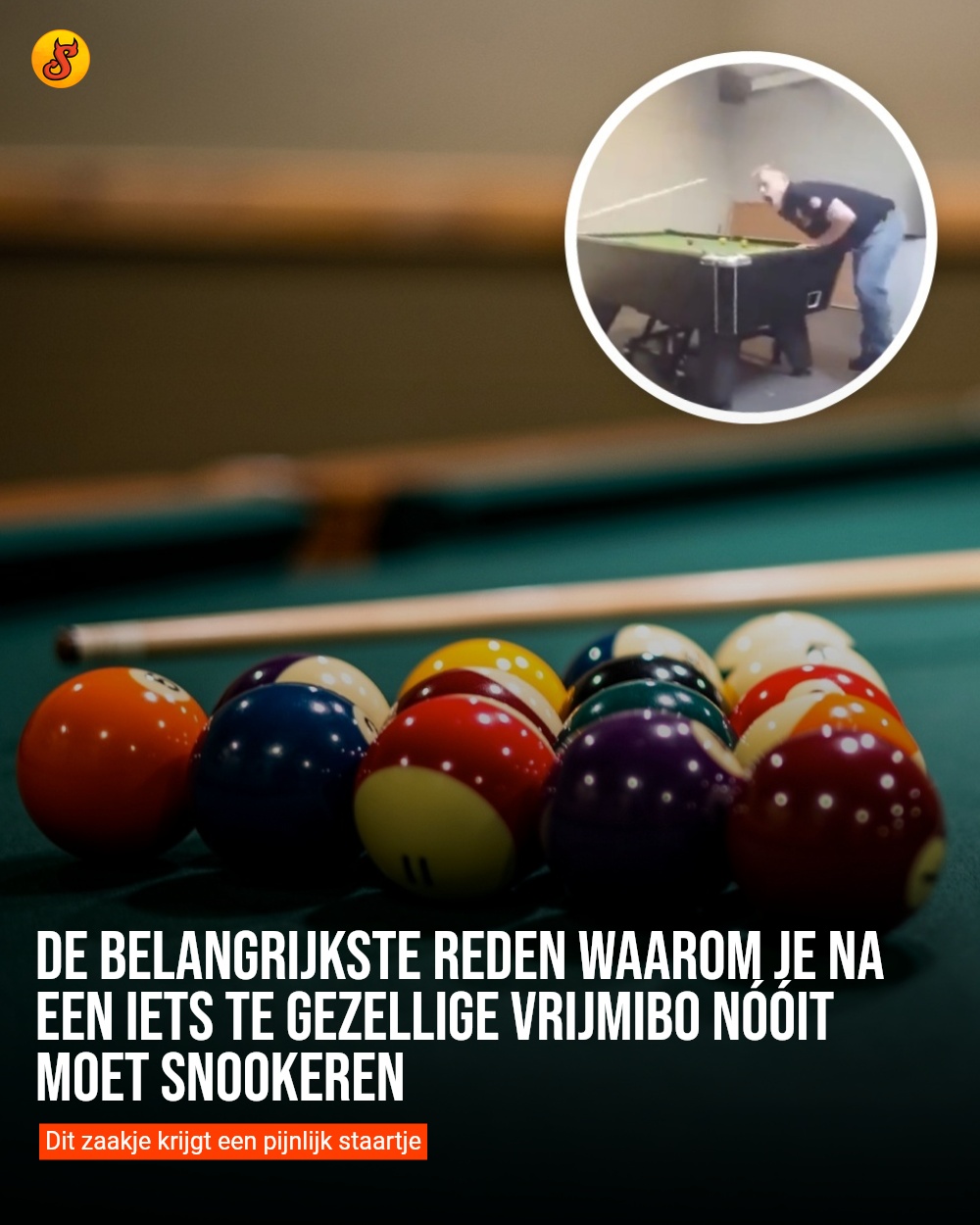 De belangrijkste reden waarom je na een iets te gezellige VrijMiBo nóóit moet snookeren