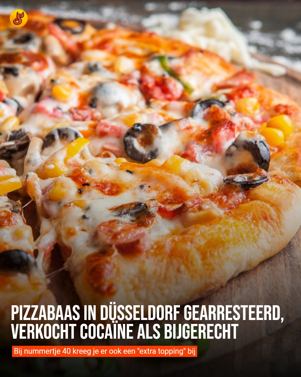 Pizzabaas in Düsseldorf gearresteerd, verkocht cocaïne als bijgerecht