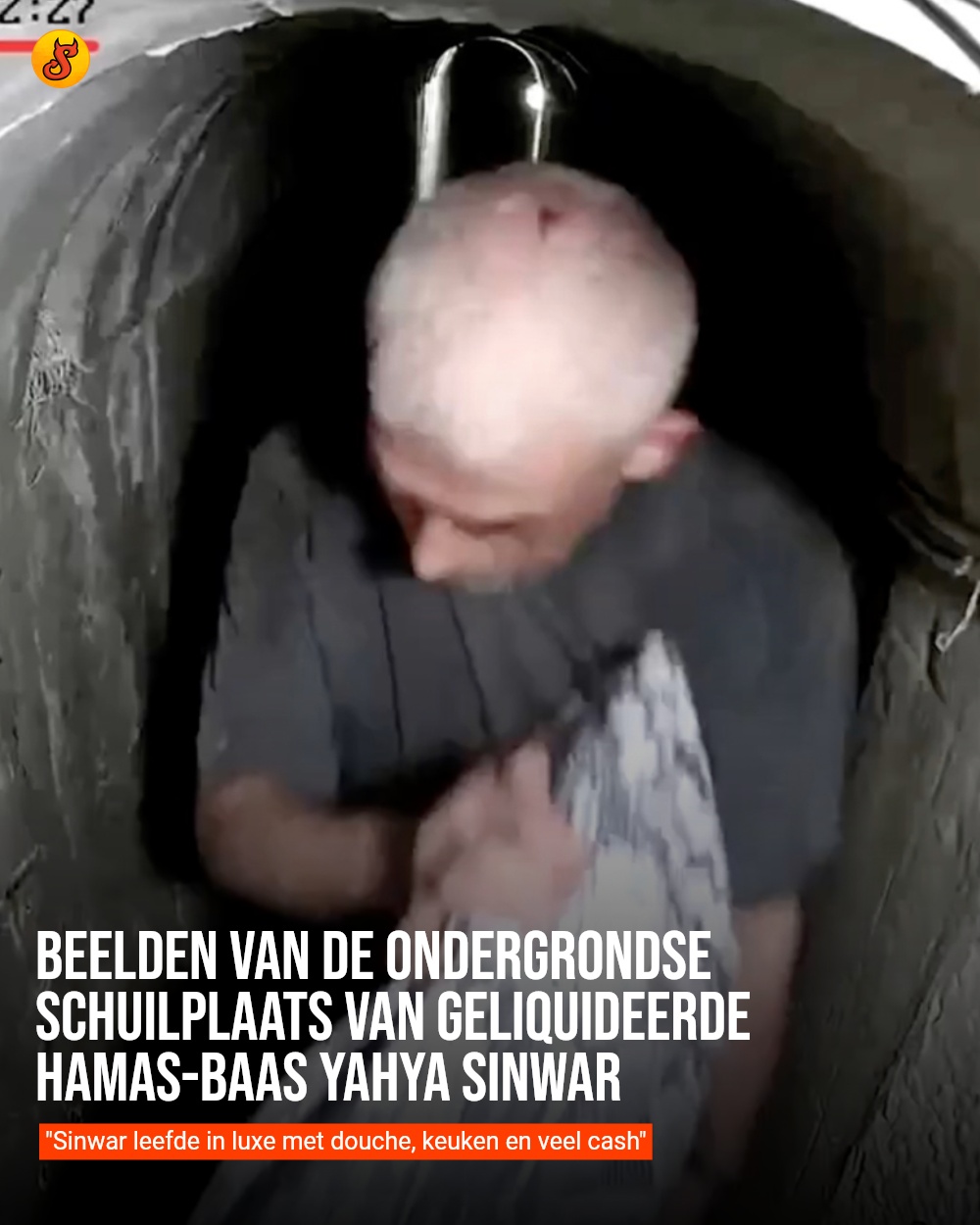Beelden van de ondergrondse schuilplaats van geliquideerde Hamas-baas Yahya Sinwar