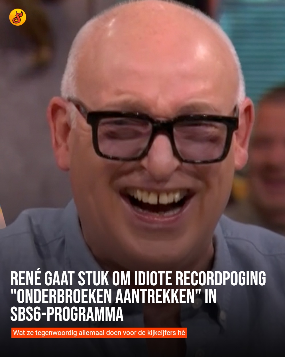 René gaat stuk om idiote recordpoging "onderbroeken aantrekken" in SBS6-programma