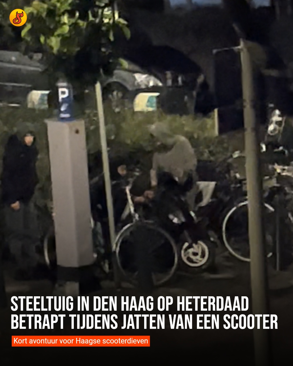 Steeltuig in Den Haag op heterdaad betrapt tijdens jatten van een scooter
