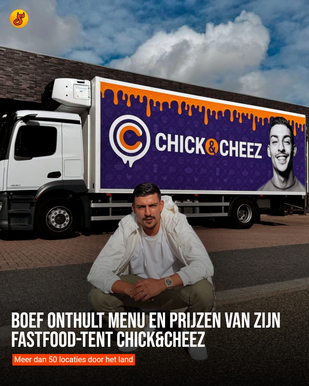 Boef onthult menu en prijzen van zijn fastfood-tent Chick&Cheez