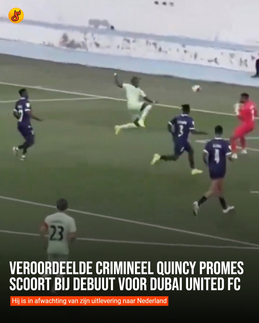 Veroordeelde crimineel Quincy Promes scoort bij debuut voor Dubai United FC