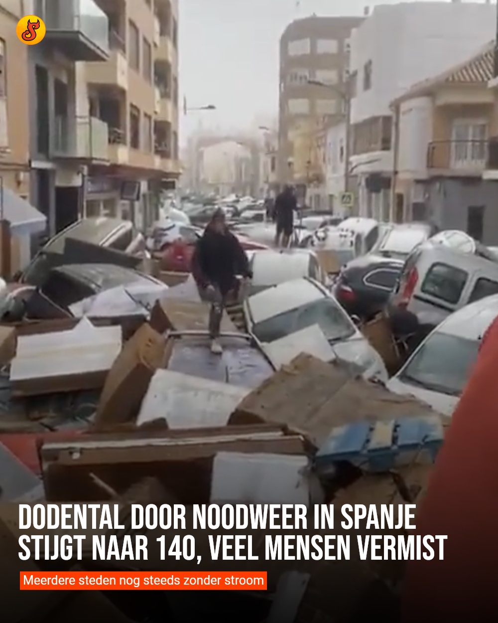Dodental door noodweer in Spanje stijgt naar 140, veel mensen vermist