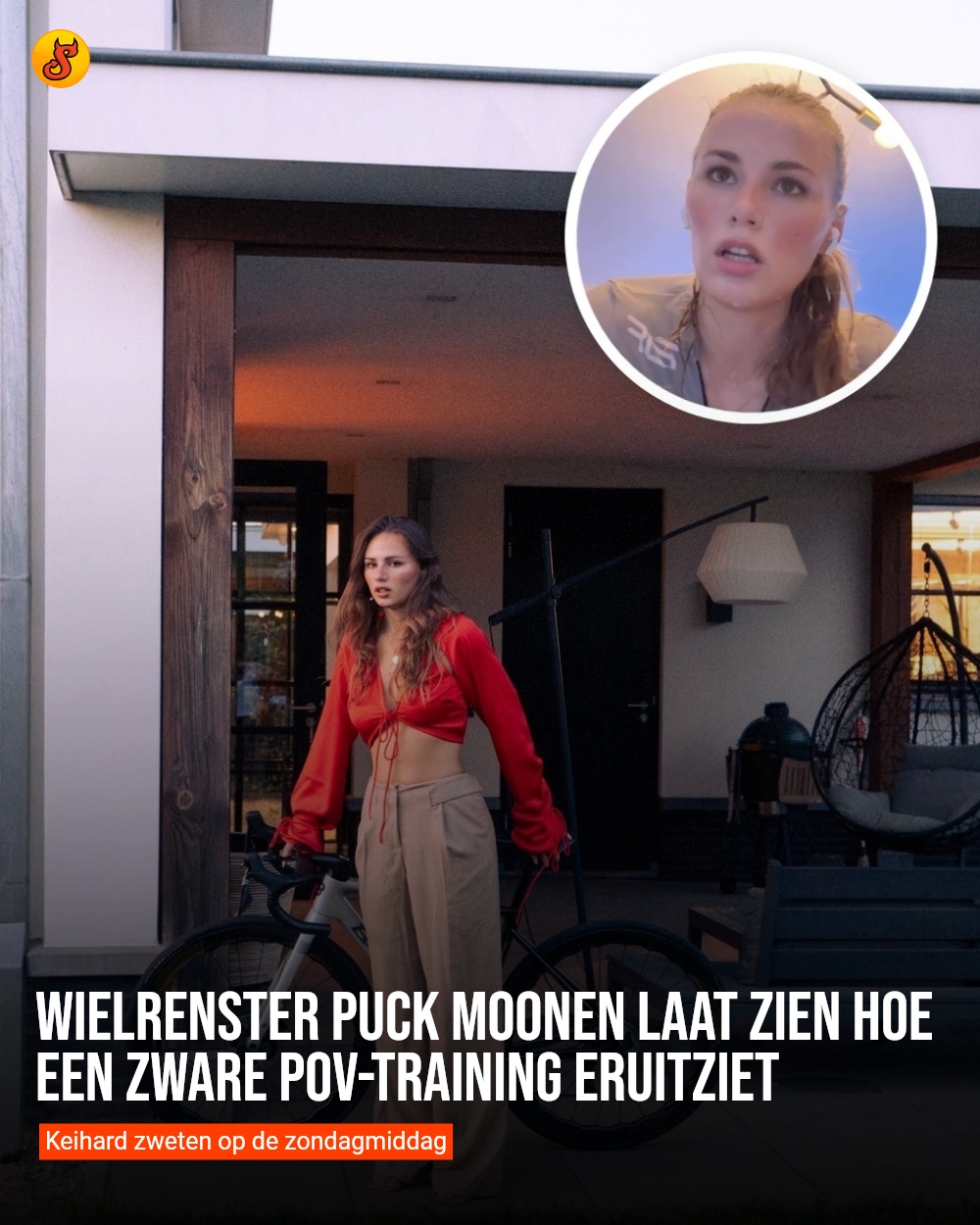 Wielrenster Puck Moonen laat zien hoe een zware POV-training eruitziet
