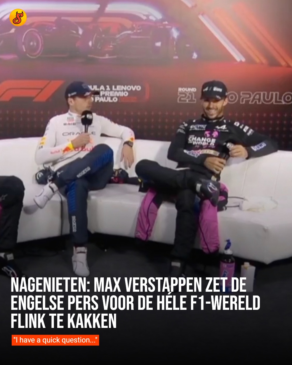 Nagenieten: Max Verstappen zet de Engelse pers voor de héle F1-wereld flink te kakken