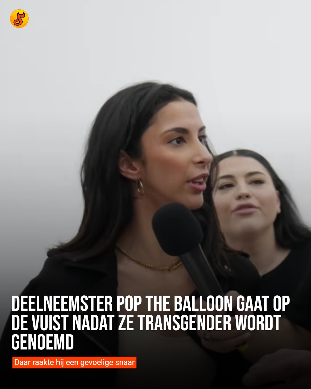 Deelneemster Pop The Balloon gaat op de vuist nadat ze transgender wordt genoemd