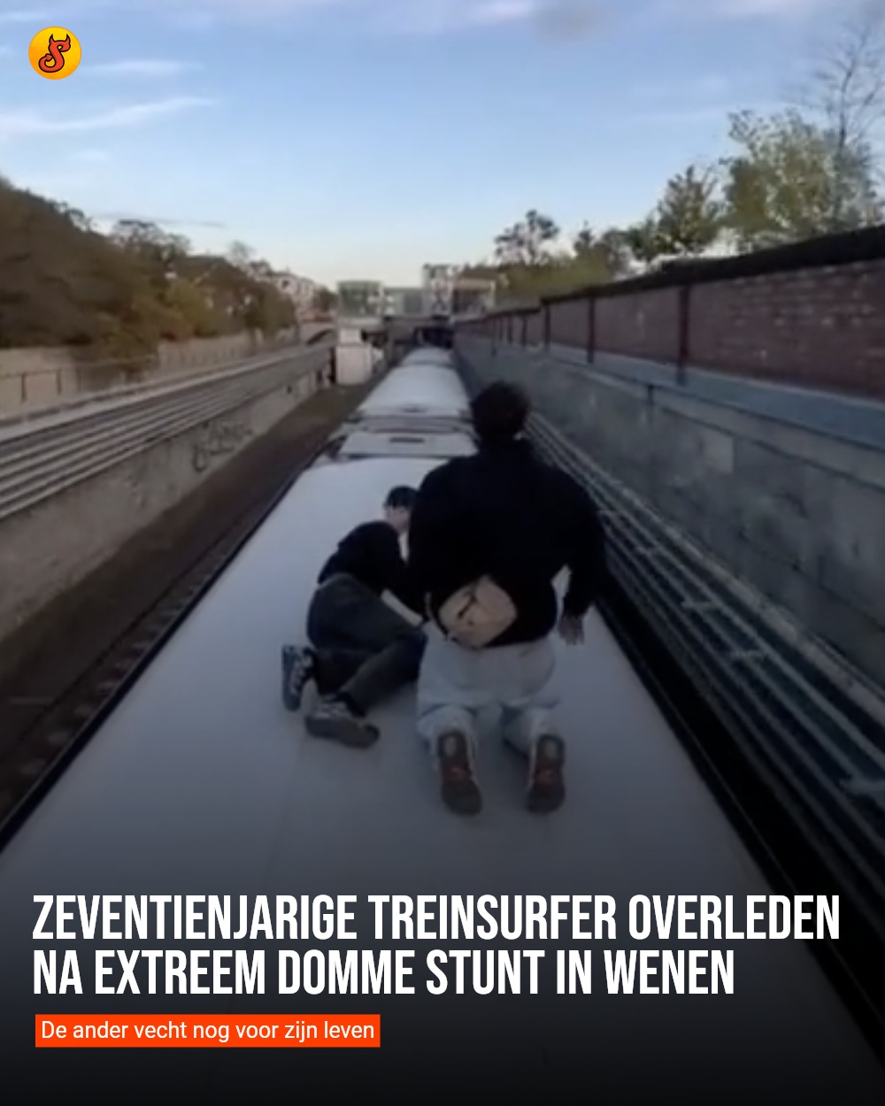 Zeventienjarige treinsurfer overleden na extreem domme stunt in Wenen