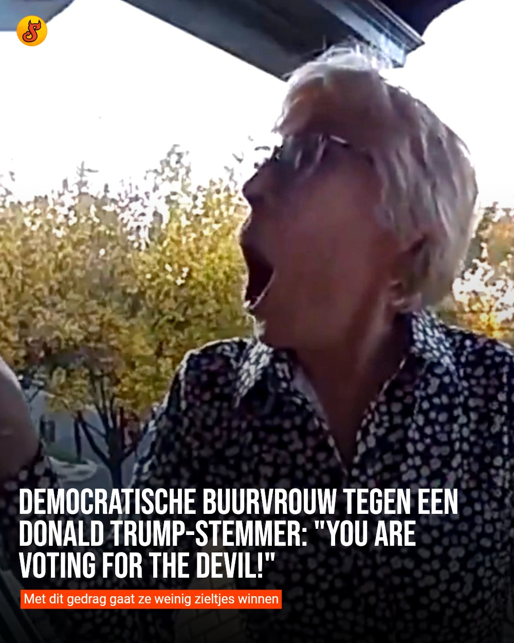 Democratische buurvrouw tegen een Donald Trump-stemmer: "You are voting for the devil!"