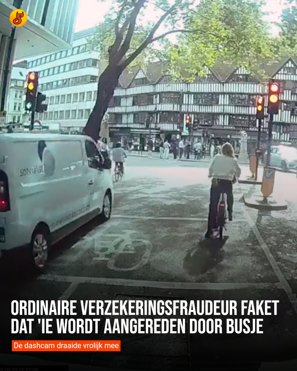 Ordinaire verzekeringsfraudeur faket dat 'ie wordt aangereden door busje