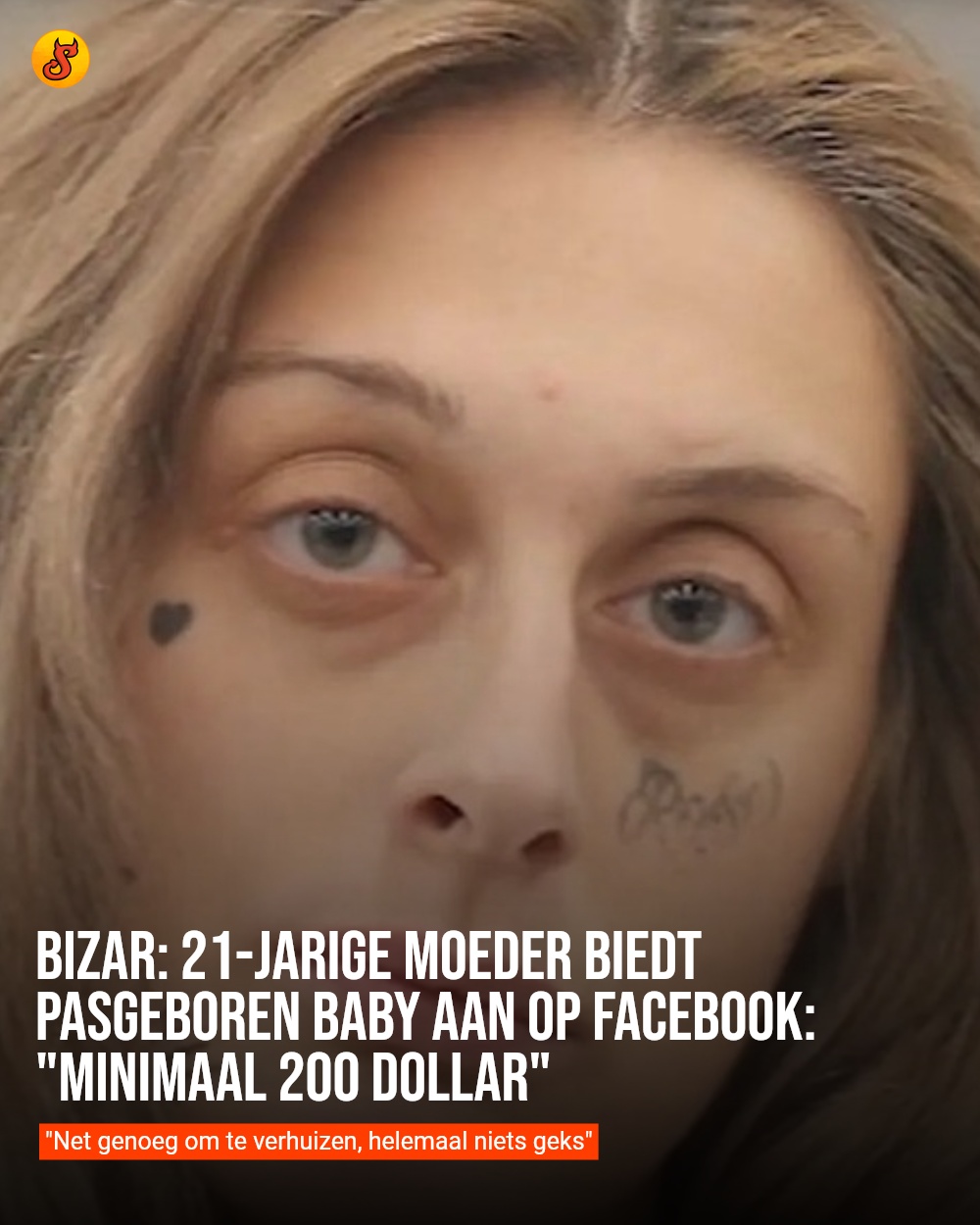 Bizar: 21-jarige moeder biedt pasgeboren baby aan op Facebook: "minimaal 200 dollar"