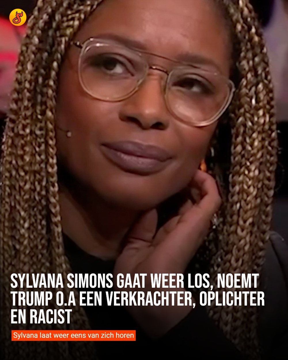 Sylvana Simons gaat weer los, noemt Trump o.a een verkrachter, oplichter en racist