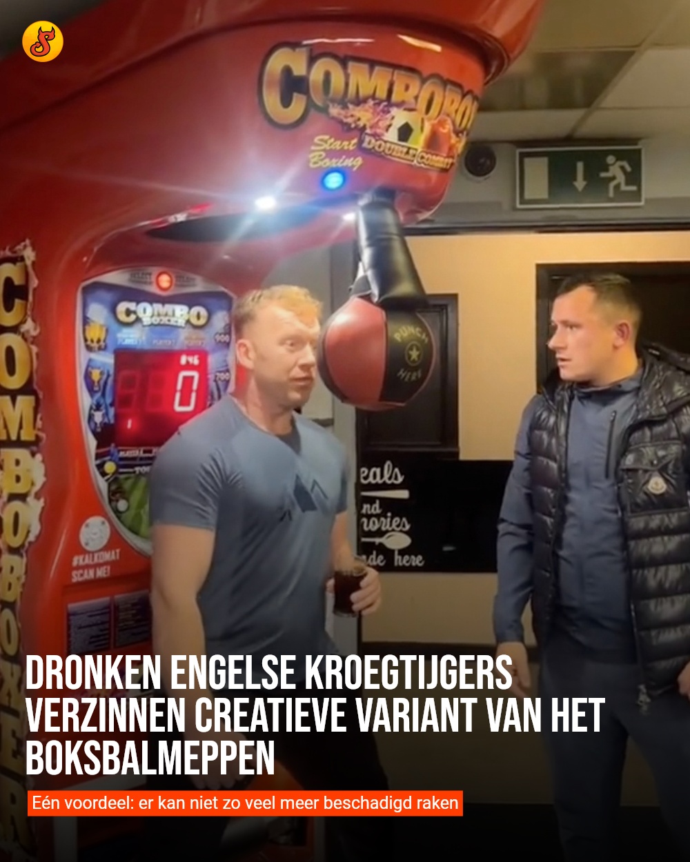 Dronken Engelse kroegtijgers verzinnen creatieve variant van het boksbalmeppen