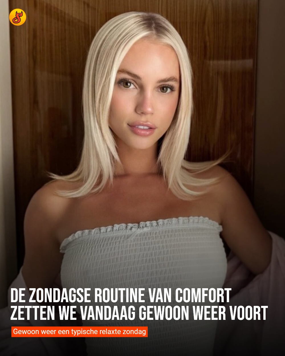 De zondagse routine van comfort zetten we vandaag gewoon weer voort