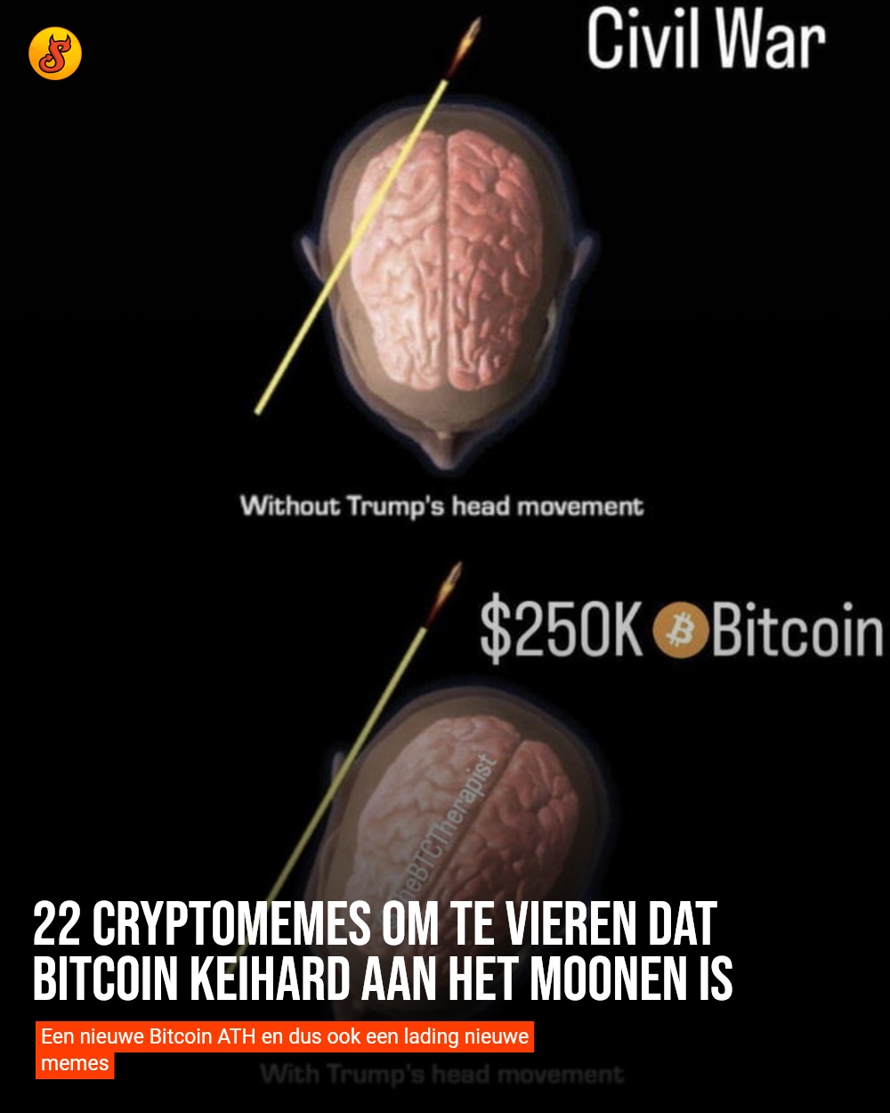 22 cryptomemes om te vieren dat Bitcoin keihard aan het moonen is