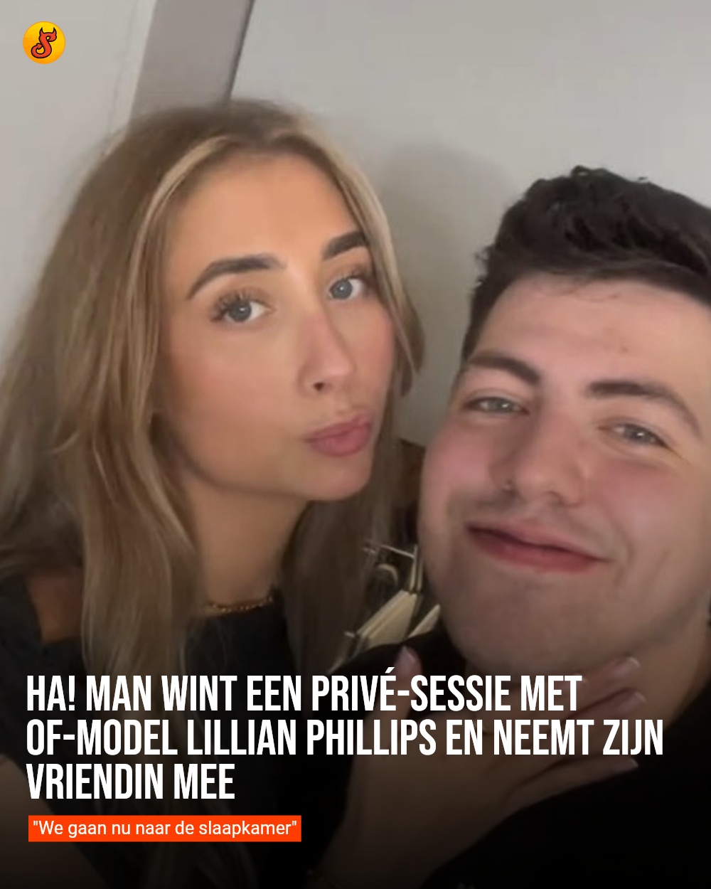 Ha! Man wint een privé-sessie met OF-model Lillian Phillips en neemt zijn vriendin mee
