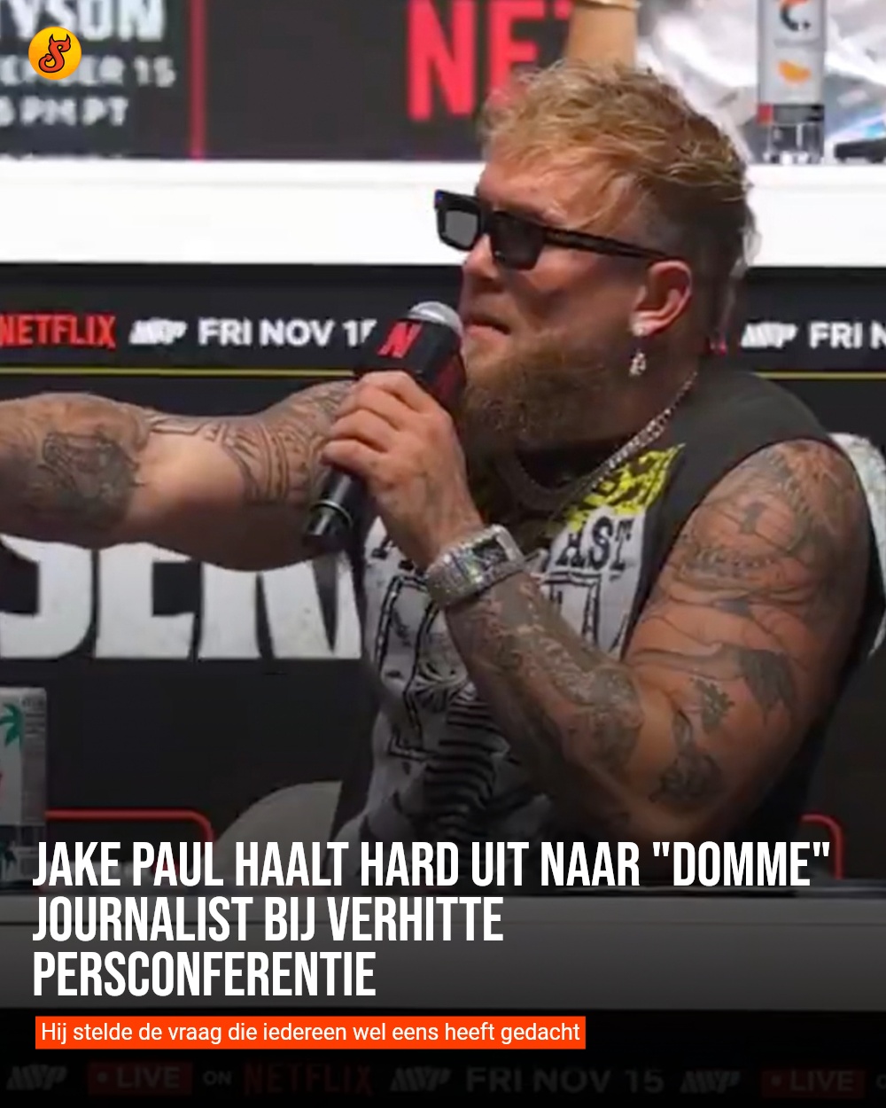 Jake Paul haalt hard uit naar "domme" journalist bij verhitte persconferentie