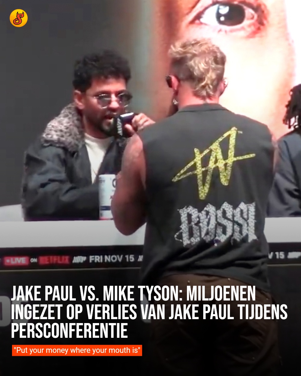 Jake Paul vs. Mike Tyson: Miljoenen ingezet op verlies van Jake Paul tijdens persconferentie