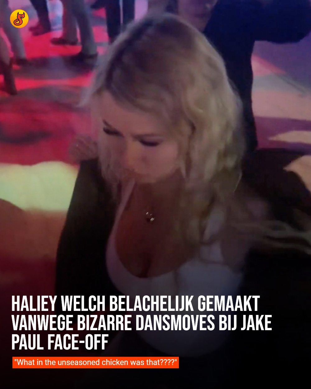 Haliey Welch belachelijk gemaakt vanwege bizarre dansmoves bij Jake Paul face-off