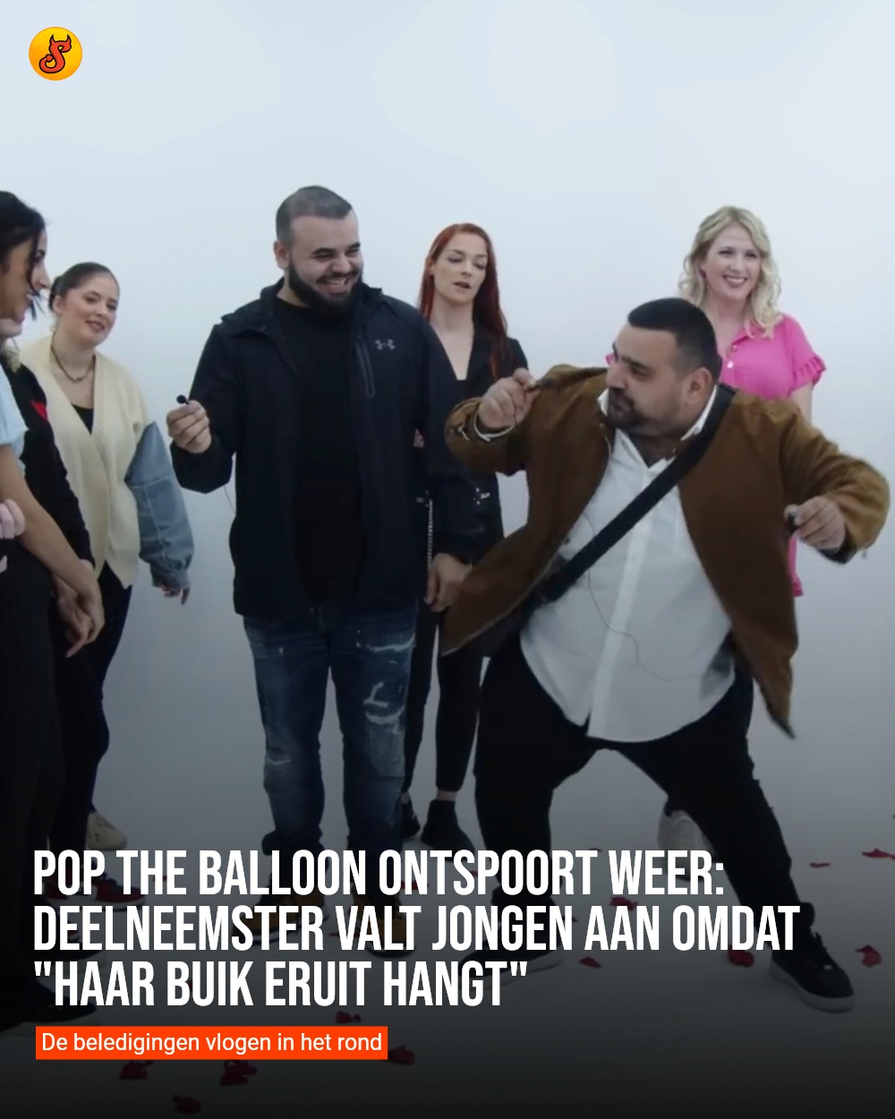 Pop The Balloon ontspoort weer: Deelneemster valt jongen aan omdat "haar buik eruit hangt"