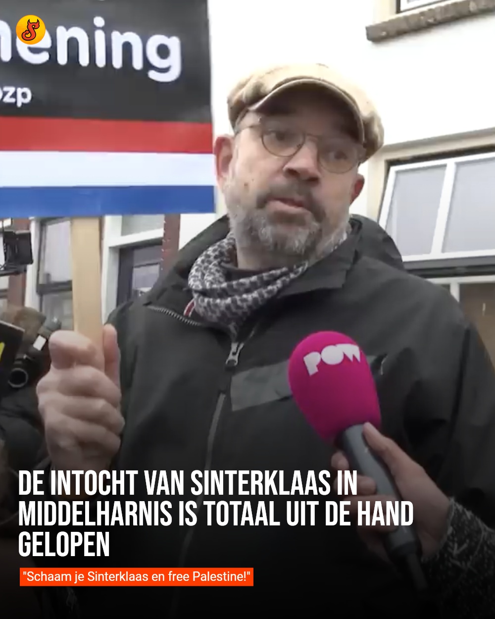 De intocht van Sinterklaas in Middelharnis is totaal uit de hand gelopen