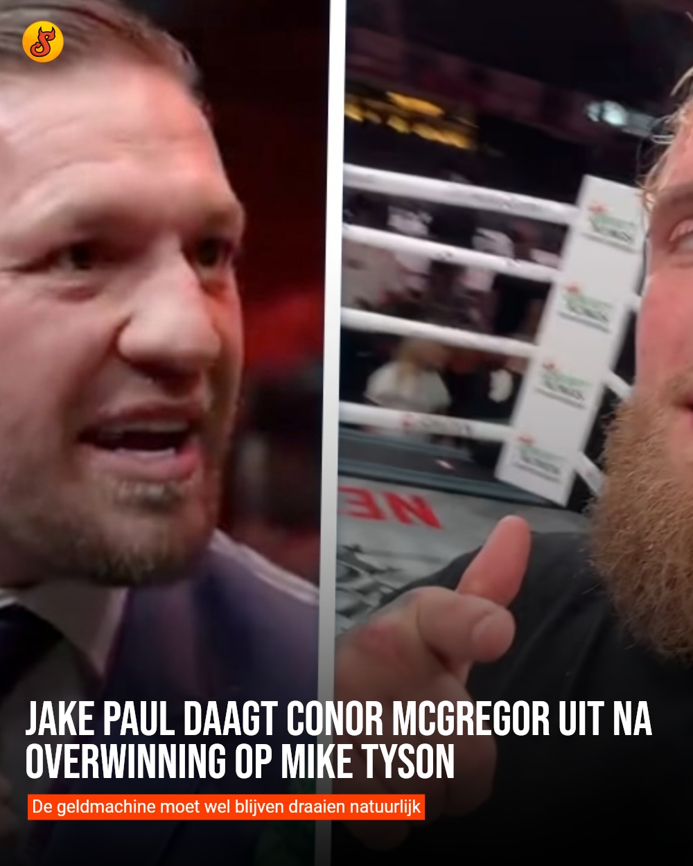 Jake Paul daagt Conor McGregor uit na overwinning op Mike Tyson