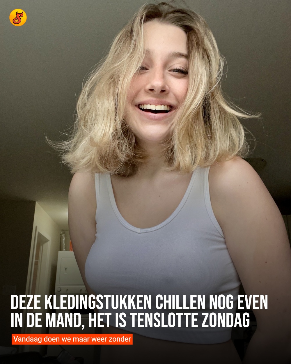 Deze kledingstukken chillen nog even in de mand, het is tenslotte zondag