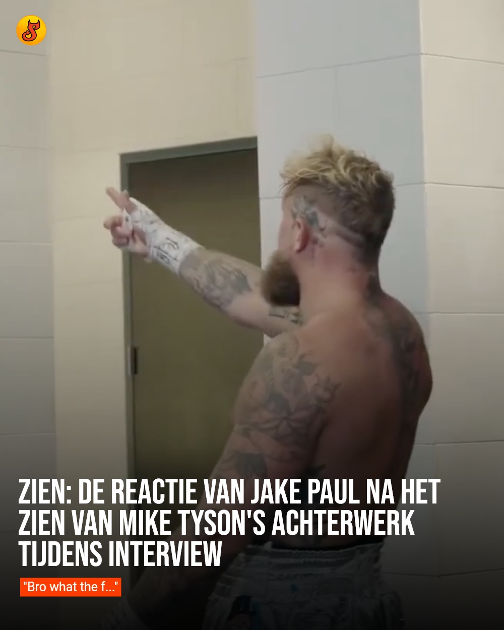 Zien: De reactie van Jake Paul na het zien van Mike Tyson's achterwerk tijdens interview
