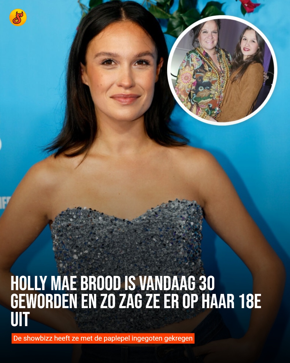 Holly Mae Brood is vandaag 30 geworden en zo zag ze er op haar 18e uit