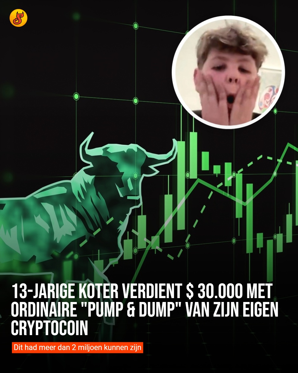 13-jarige koter verdient $ 30.000 met ordinaire "pump & dump" van zijn eigen cryptocoin