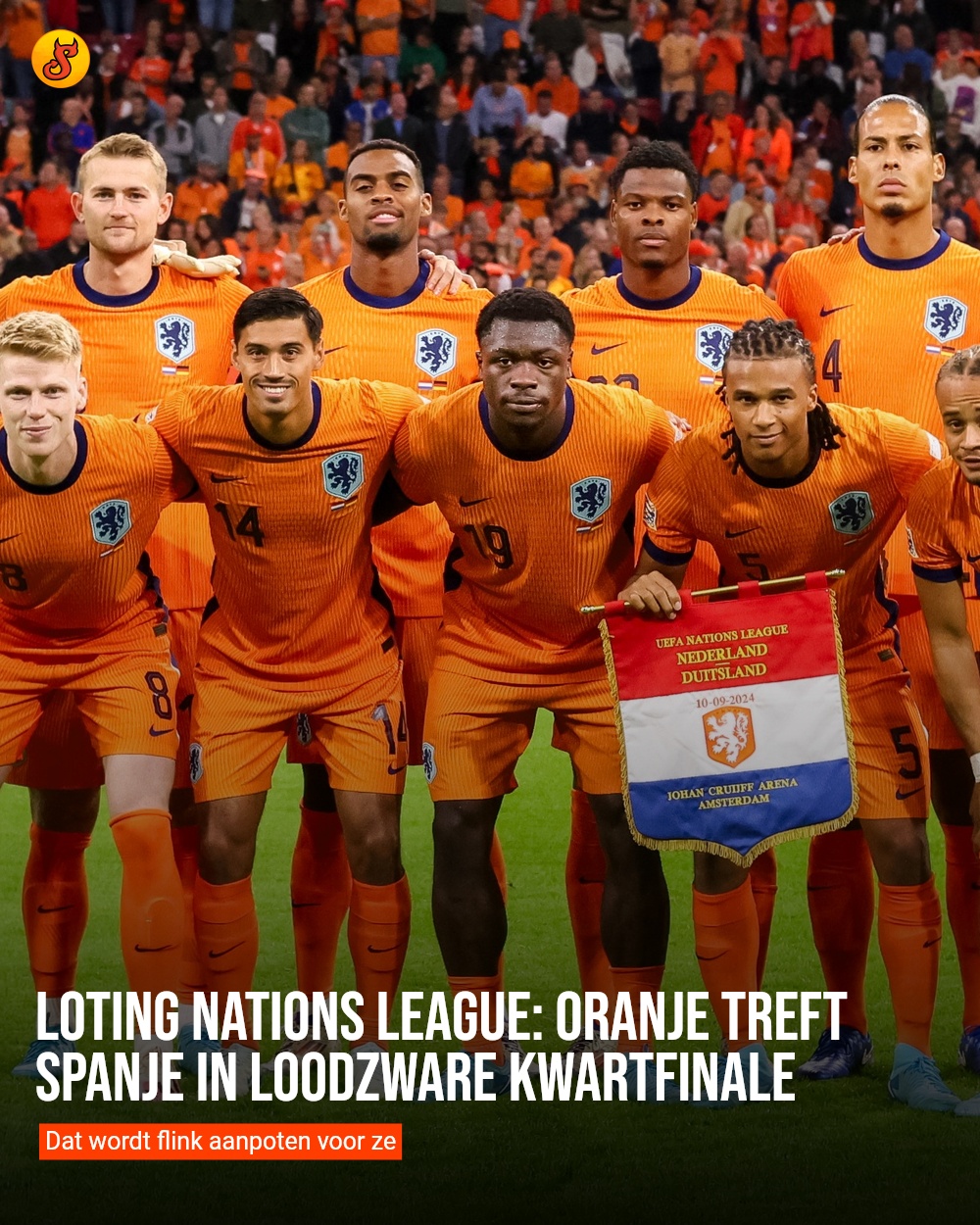 Loting Nations League: Oranje treft Spanje in loodzware kwartfinale
