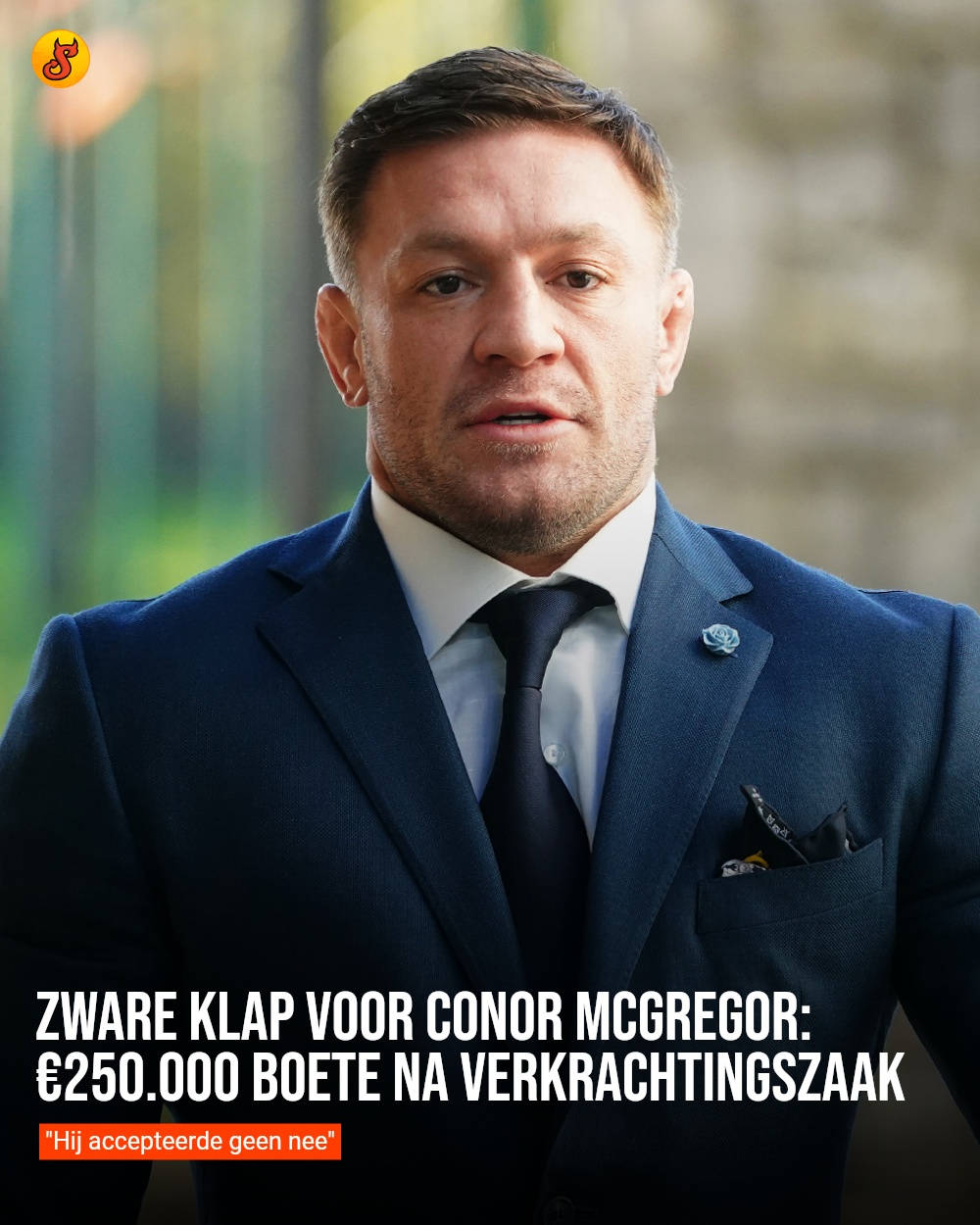 Zware klap voor Conor McGregor: €250.000 boete na verkrachtingszaak