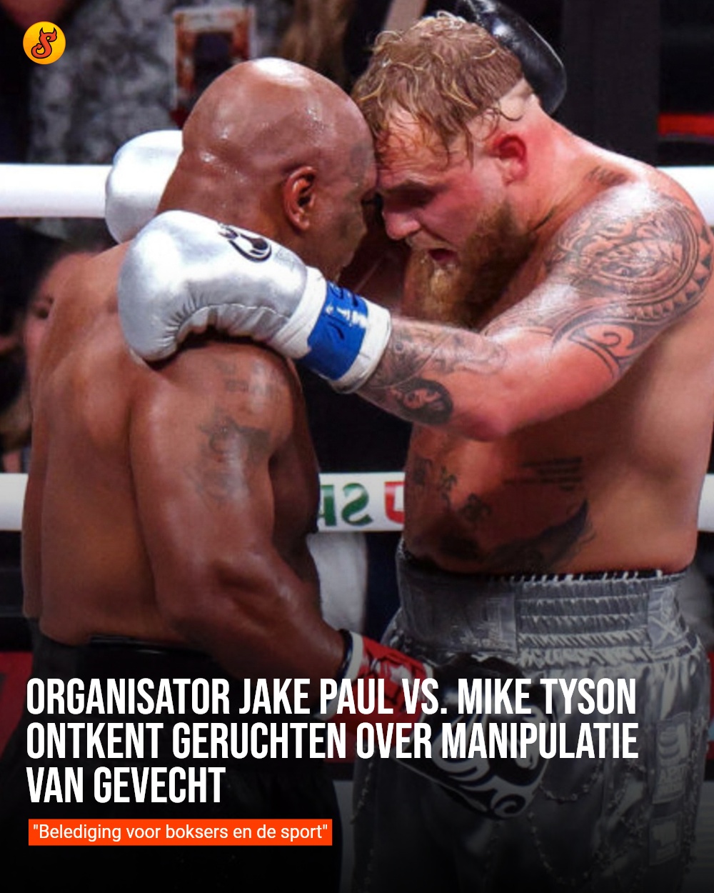 Organisator Jake Paul vs. Mike Tyson ontkent geruchten over manipulatie van gevecht