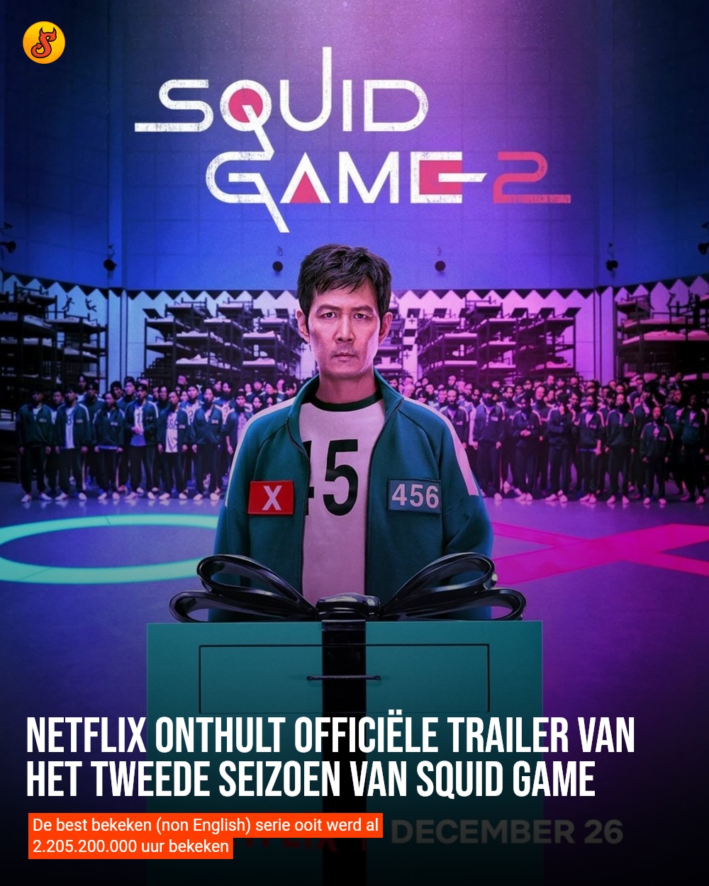 Netflix onthult officiële trailer van het tweede seizoen van Squid Game
