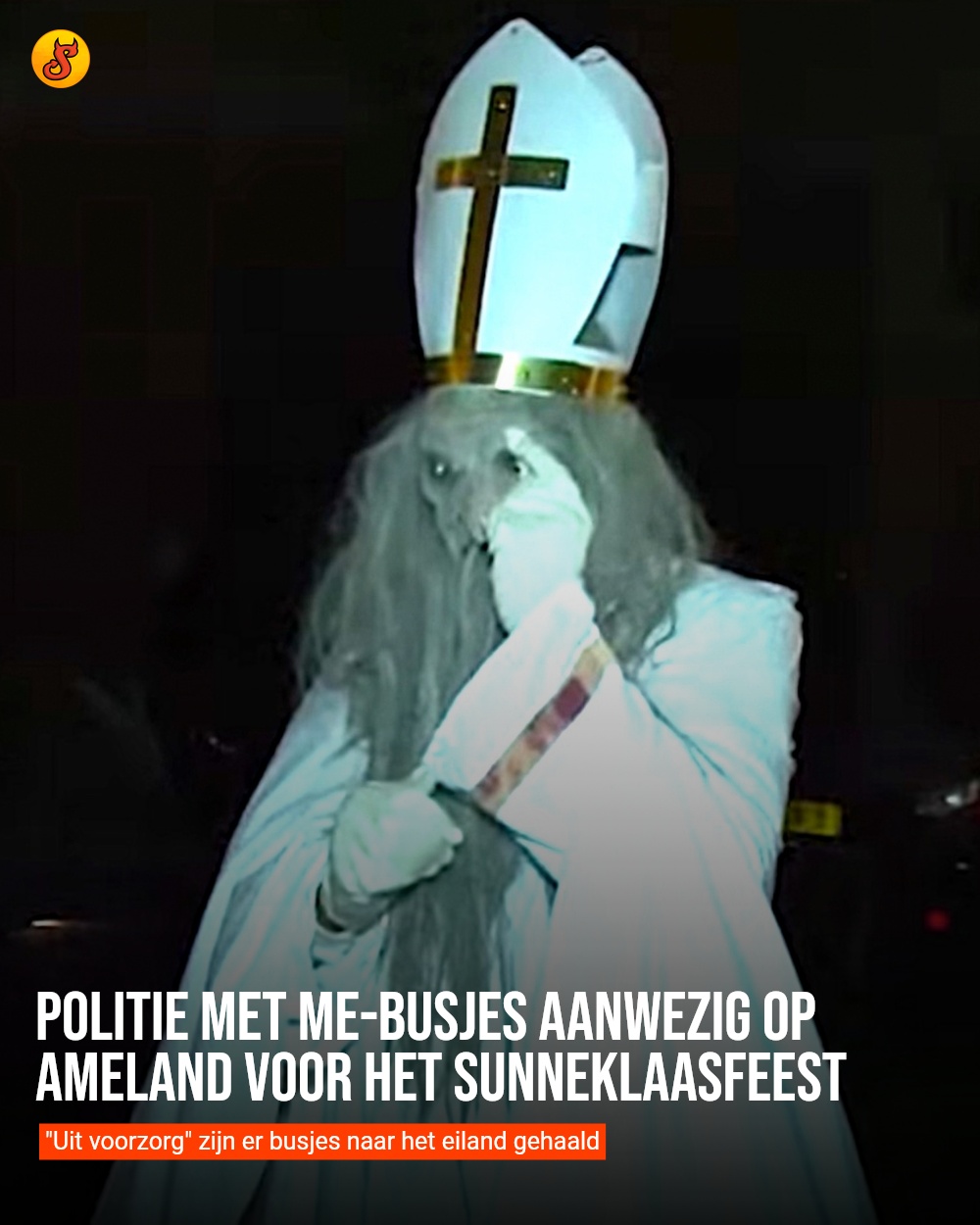 Politie met ME-busjes aanwezig op Ameland voor het Sunneklaasfeest