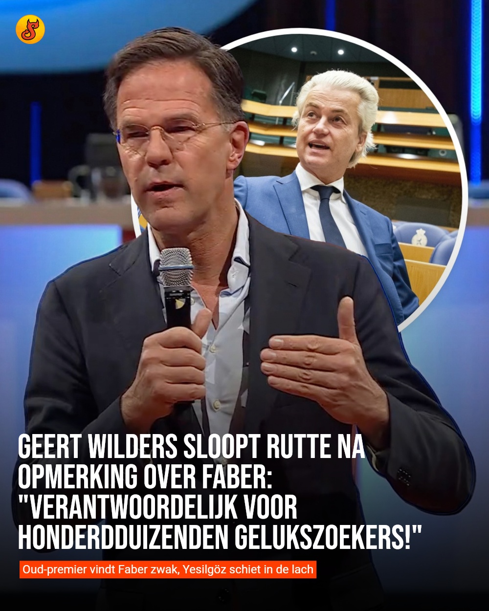 Geert Wilders SLOOPT Rutte na opmerking over Faber: "Verantwoordelijk voor honderdduizenden gelukszoekers!"