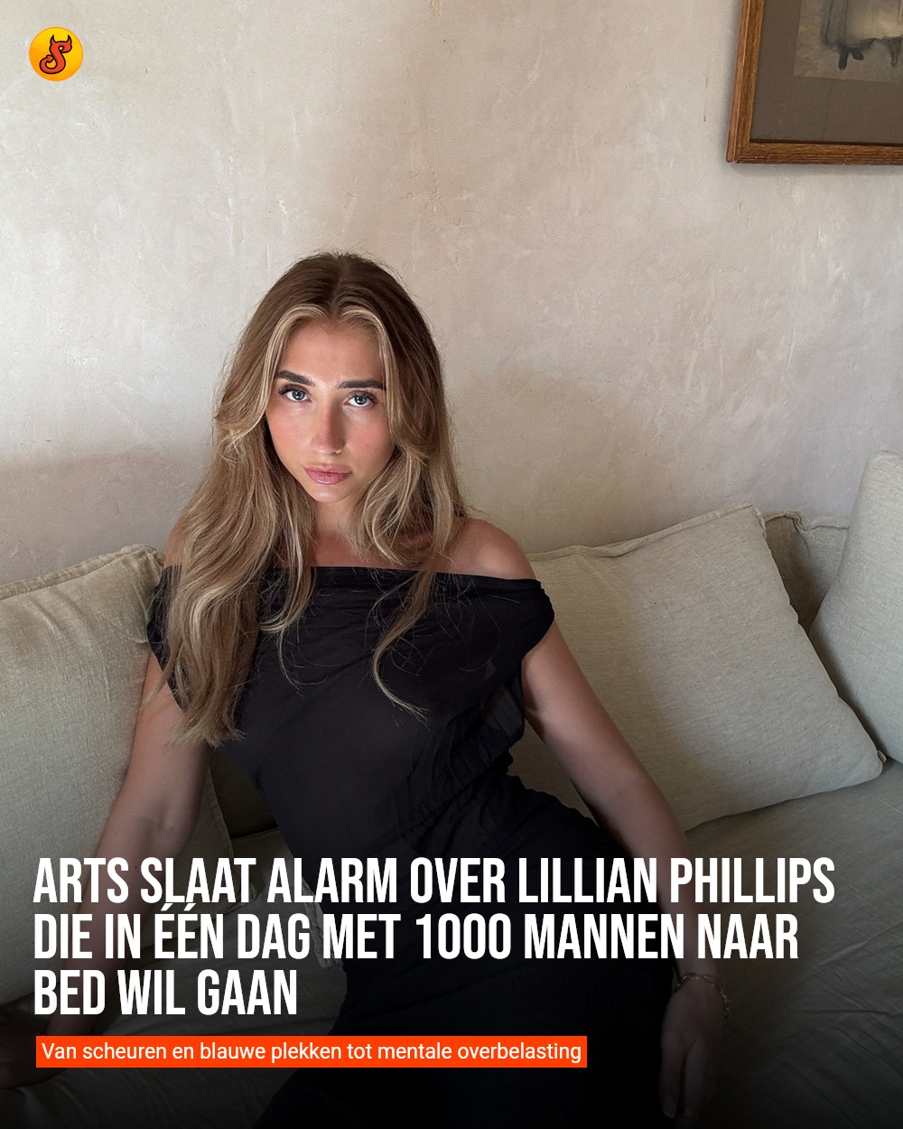 Arts slaat alarm over Lillian Phillips die in één dag met 1000 mannen naar bed wil gaan