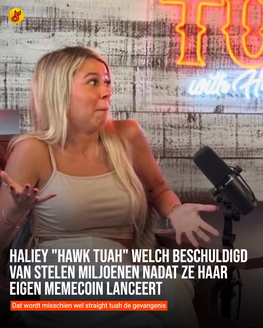 Haliey "Hawk Tuah" Welch beschuldigd van stelen MILJOENEN nadat ze haar eigen memecoin lanceert