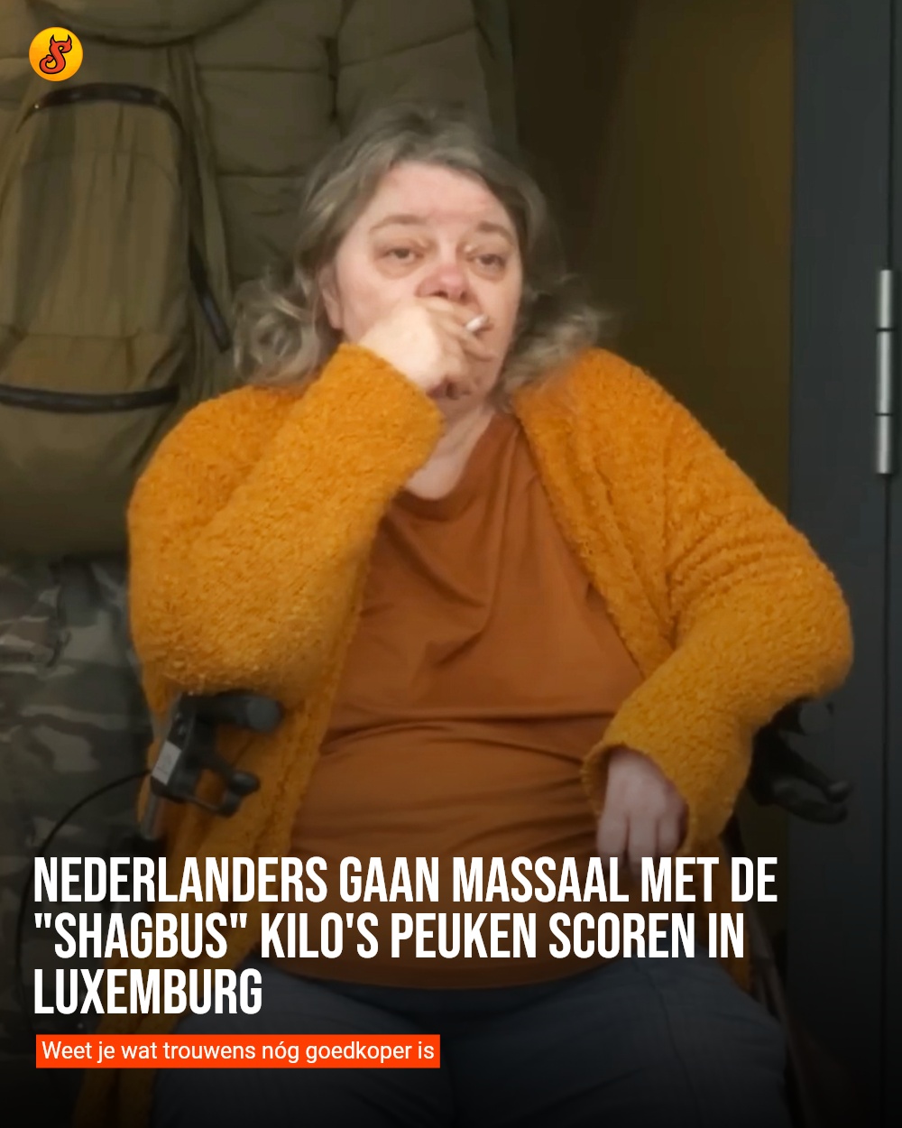 Nederlanders gaan massaal met de "shagbus" kilo's peuken scoren in Luxemburg