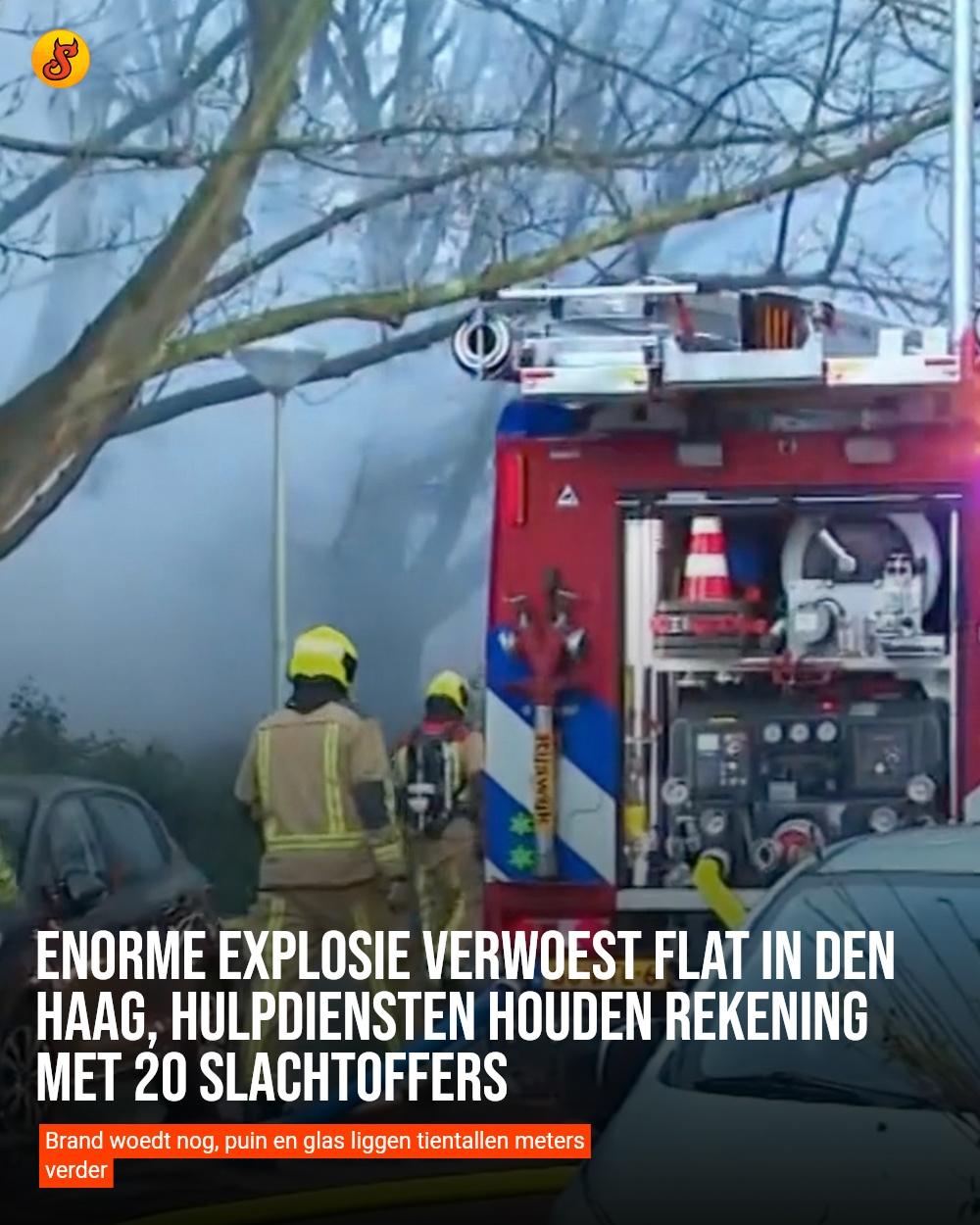 Enorme explosie verwoest flat in Den Haag, hulpdiensten houden rekening met 20 slachtoffers