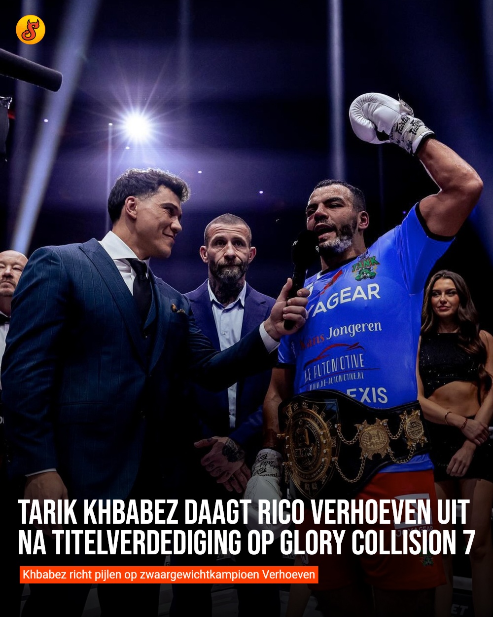 Tarik Khbabez daagt Rico Verhoeven uit na titelverdediging op GLORY Collision 7