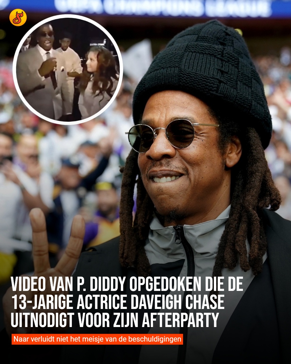 Video van P. Diddy opgedoken die de 13-jarige actrice Daveigh Chase uitnodigt voor zijn afterparty