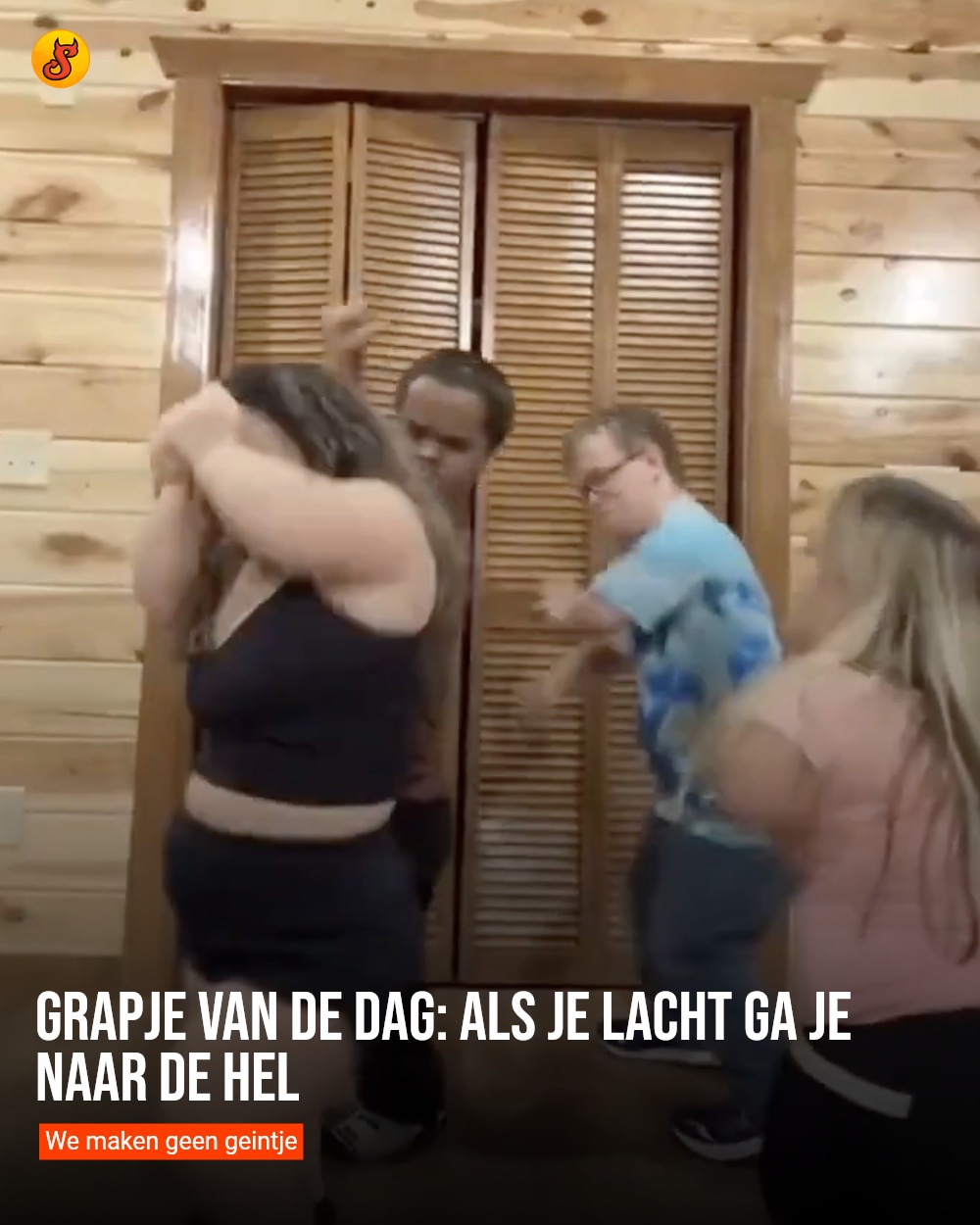 Grapje van de dag: als je lacht ga je naar de hel