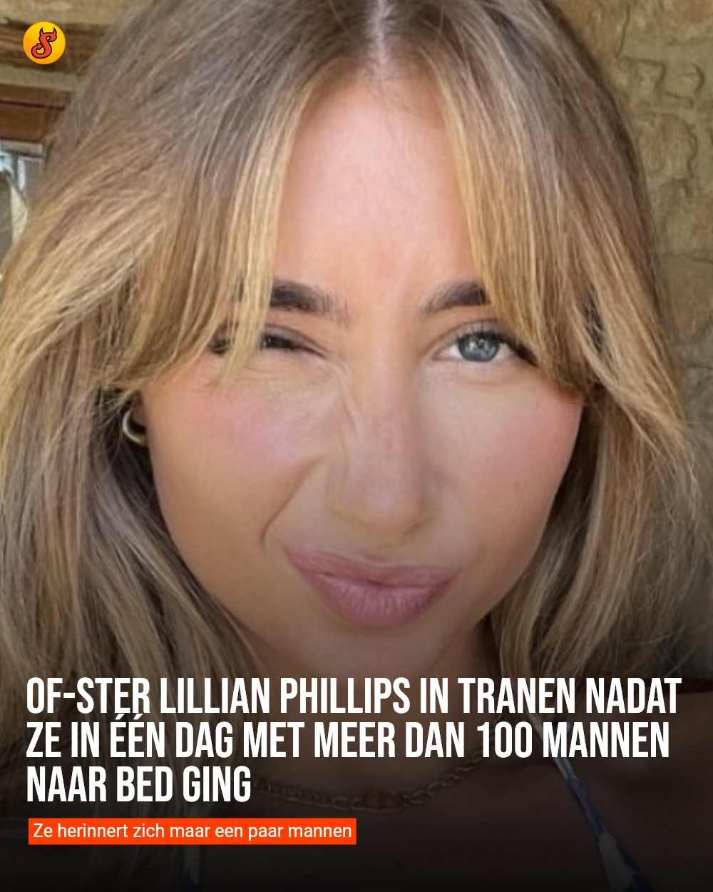 OF-ster Lillian Phillips in tranen nadat ze in één dag met meer dan 100 mannen naar bed ging