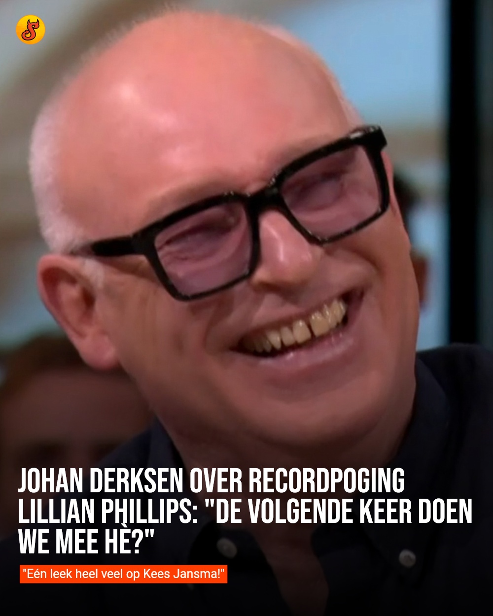 Johan Derksen over recordpoging Lillian Phillips: "De volgende keer doen we mee hè?"