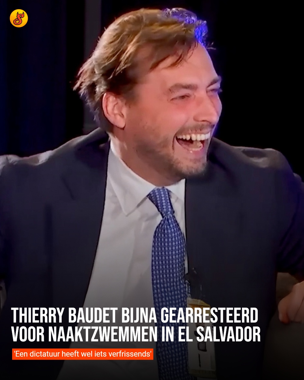 Thierry Baudet bijna gearresteerd voor naaktzwemmen in El Salvador