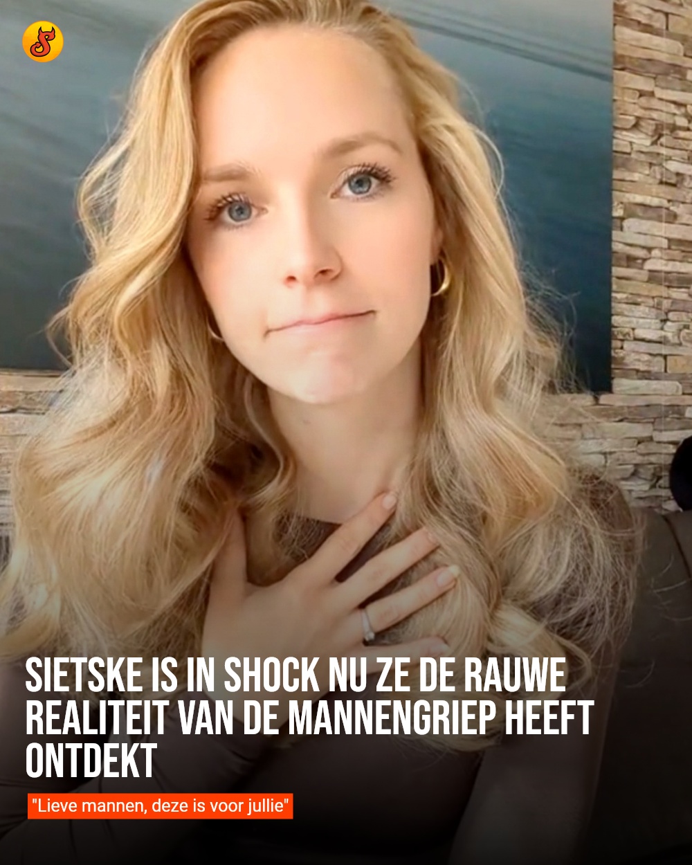Sietske is in shock nu ze de rauwe realiteit van de mannengriep heeft ontdekt