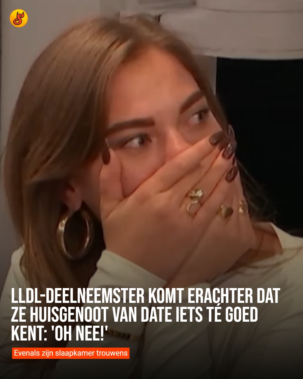 LLDL-deelneemster komt erachter dat ze huisgenoot van date iets té goed kent: 'OH NEE!'