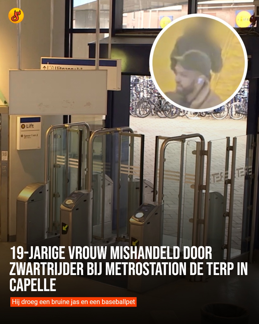 19-jarige vrouw mishandeld door zwartrijder bij metrostation De Terp in Capelle