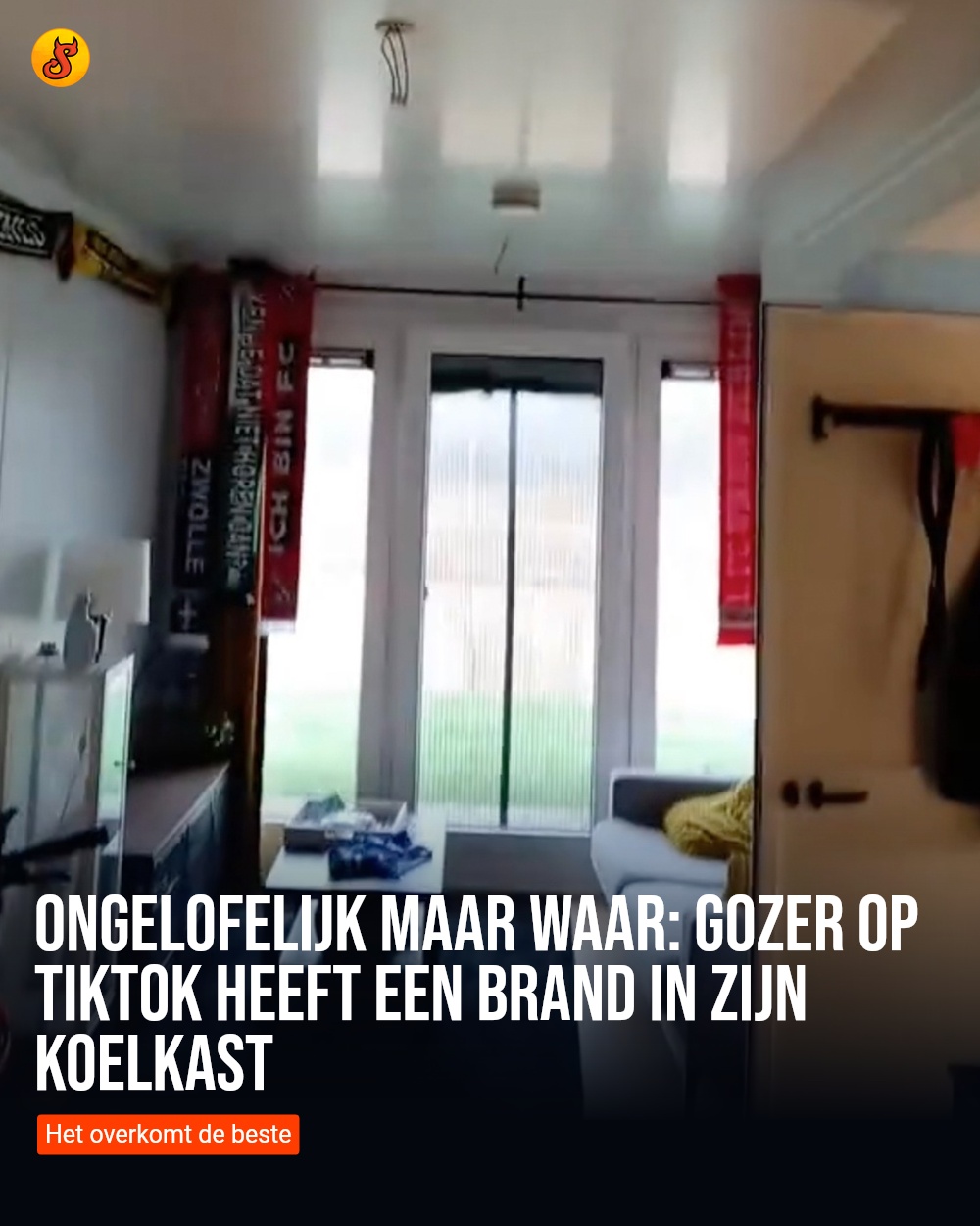 Ongelofelijk maar waar: Gozer op TikTok heeft een brand in zijn koelkast